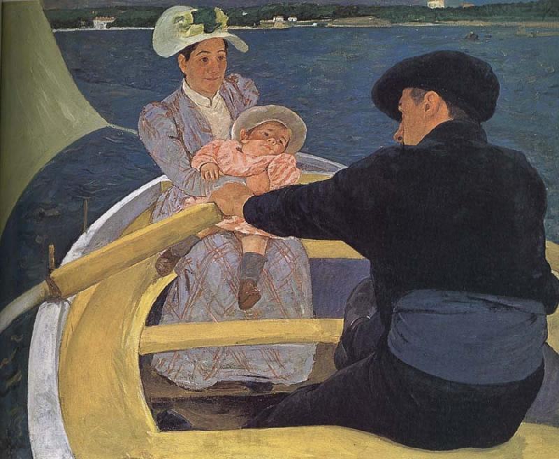 Mary Cassatt Floating boat France oil painting art
